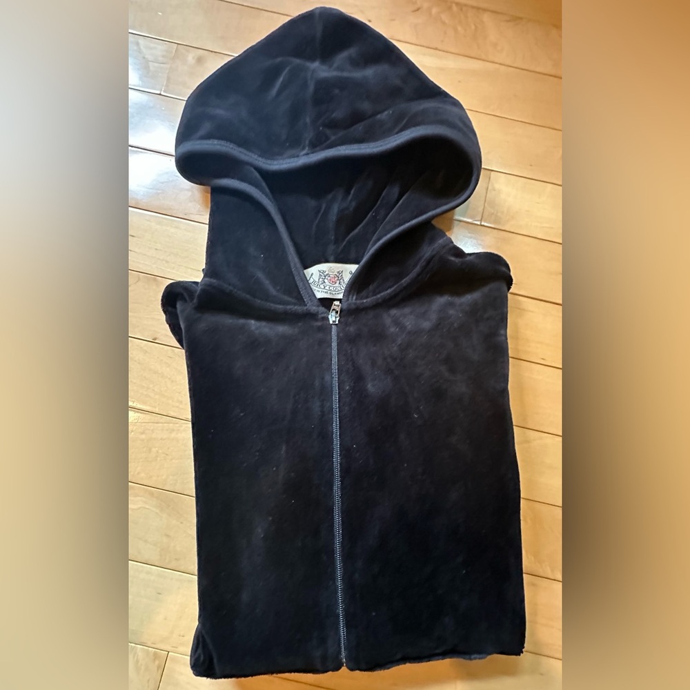 Juicy Couture black velour hoodie